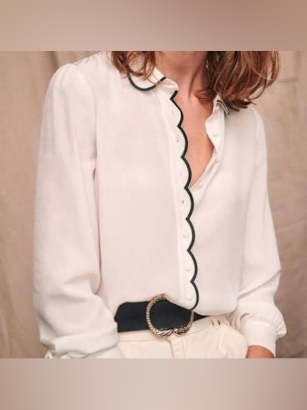Sezane Fanny 100% Silk Blouse